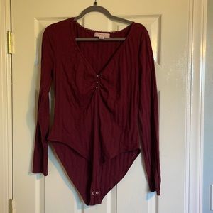 Maroon/Burgundy Body Suit